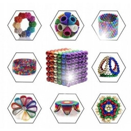 KULKI 3MM TĘCZA MAGNETYCZNE NEOCUBE 216 SZT +