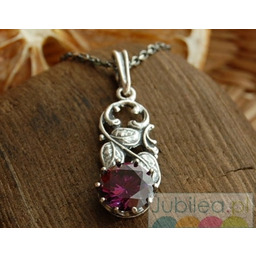 KIMBA - srebrny wisiorek z ametystem