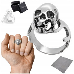 Sygnet Srebrny pr. 925 Czaszka Rock Punk Pierścień
