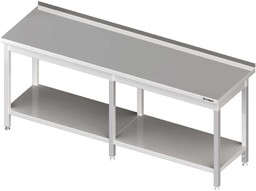 STALGAST Stół przyścienny z półką 2100x600x850 980056210