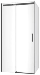 Excellent Rols kabina prostokątna 120x80 cm przejrzysta CZARNY