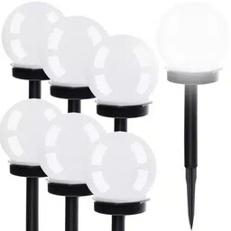 Lampa Solarna Ogrodowa Wbijana Kula 6 szt.