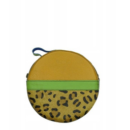 Pakamera Torebka listonoszka skórzana okrągła skóra naturalna elegancka