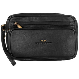 Saszetka męska z naturalnej skóry Peterson PTN 1056-NDM