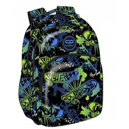 Plecak szkolny wielokomorowy Batman CoolPack czarny, niebieski, zielony