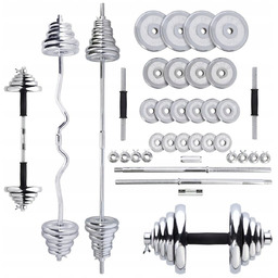 Zestaw ciężarów 3w1 Hms STC55 (sztangielki, sztanga prosta