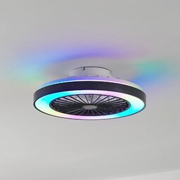 Teleo LED Wentylator sufitowy Czarny - Lindby Lindby,