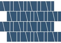 Płytka ścienna mozaika ZAMBEZI ivory blue trapeze mat