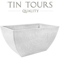 EKOLOGICZNA BIAŁA DONICA Z KOMPOZYTU 41x26x21 cm