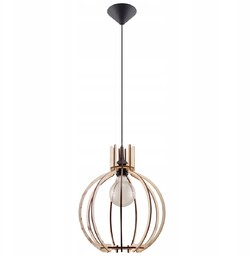 Sollux Lampa wisząca Arancia naturalne drewno 1 x