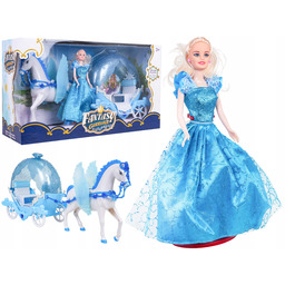 bajkowy zestaw Lalka Koń Z Karocą dla dzieci