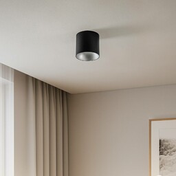 Nowodvorski Lighting Downlight Point Tone, czarny, wewnątrz srebrny