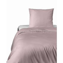 Detexpol Pościel satynowa 140x200 różowa pudrowa z lamówką