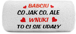 Ręcznik na dzień Babci z haftem Udane Wnuki