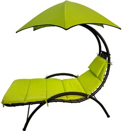 Saska Garden LEŻAK FOTEL Z PARASOLEM BERGAMO 200x125x180CM