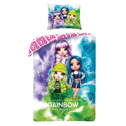 Pościel 160x200 Rainbow High tęcza kolorowa poszewka 70x80