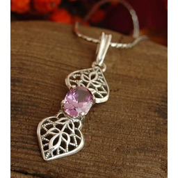 BOGNA - srebrny wisiorek z ametystem