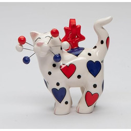Cosmos Gifts 56615 Patriotyczny wąs kot ozdoba figurka