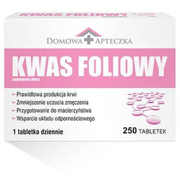 DOMOWA APTECZKA Kwas Foliowy 0,4mg, 250 tabletek