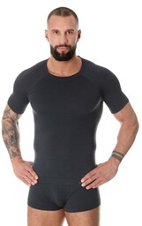 Koszulka termoaktywna męska Brubeck Active Wool SS11710 grafitowy