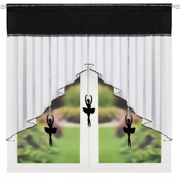 Firana Gotowa z Woalu Zawieszki Baletnica Koraliki 140