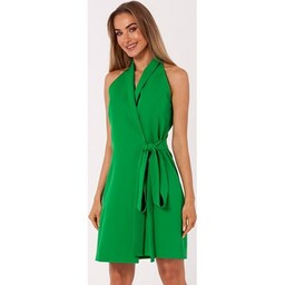 Sukienka żakietowa bez rękawów w kolorze soczystej zieleni