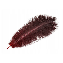 PIÓRO STRUSIE dekoracyjne CIEMNOCZERWONE 45cm