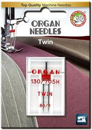 ORGAN NEEDLES # 80/4,0 Twin uniwersalny x 1
