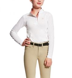 Ariat Koszulka SUNSTOPPER młodzieżowa - white