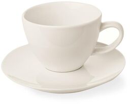 FILIŻANKA ELEGANCKA ZE SPODKIEM CREMA 230 ml PORCELANA