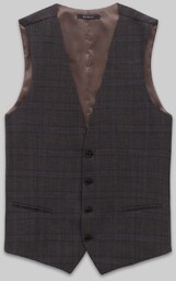 kamizelka do zestawu tolmezzo brąz slim fit