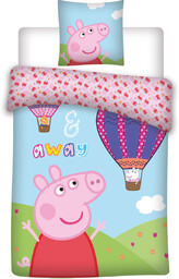 Świnka Peppa, Pościel niemowlęca, 2-elementowa, 100x135 cm