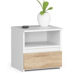Elior Szafka nocna z szufladą biały + dąb