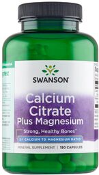 Swanson Calcium Citrate Plus Magnesium, wapń i magnez,