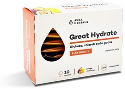 Great Hydrate, Elektrolity Mango-Marakuja, Aura Herbals, 10 saszetek