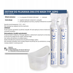 Zestaw aparat do płukania oka 2x15ml 0,9%NaCl