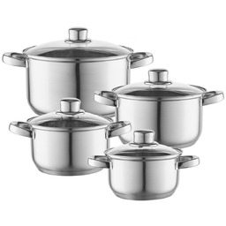 Florina 8-częściowy komplet garnków ze stali nierdzewnej POLPO