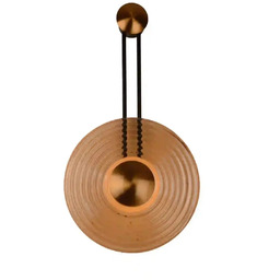 Maxlight Ścienny kinkiet okrągły SING czarny złoty W0473