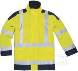EASYVIEW kurtka ocieplana - żółty fluo-granatowy L