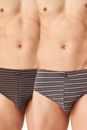 Slipy męskie bawełniane (2 pack) w paseczki