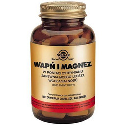 SOLGAR Wapń i Magnez cytrynian - 100 tabletek