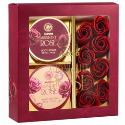 AURORA Zestaw prezentowy Midnight Rose Kwiaty mydlane Box