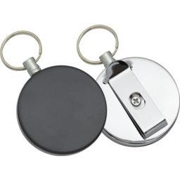 Retraktor Barbaric z klipsem Black ABS / Mirror