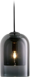 Bell - lampa wisząca czarna szkło szare