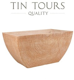 EKOLOGICZNA BEŻOWA DONICA Z KOMPOZYTU 41x26x21h cm