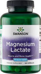 Swanson Magnesium Lactate, mleczan magnezu, 120 kapsułek
