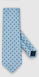 Błękitny krawat męski w drobne kwiatki