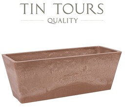 PROSTOKĄTNA DONICA Z KOMPOZYTU TAUPE 35x14x13 cm