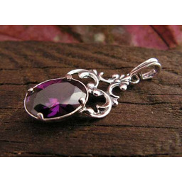 VIOLET - srebrny wisiorek z ametystem
