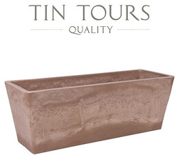 PROSTOKĄTNA DONICA Z KOMPOZYTU TAUPE 45x16x16 cm
